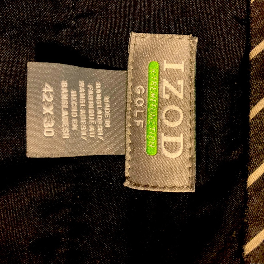 IZOD Golf pants 42 waist by 30 length. Great condition- True Black